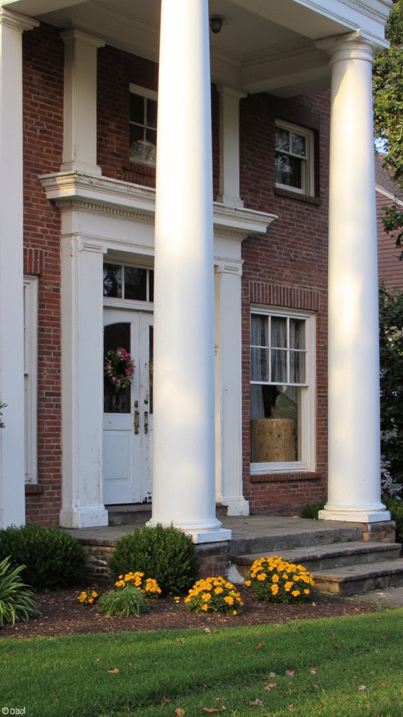 elegant white colonial home
