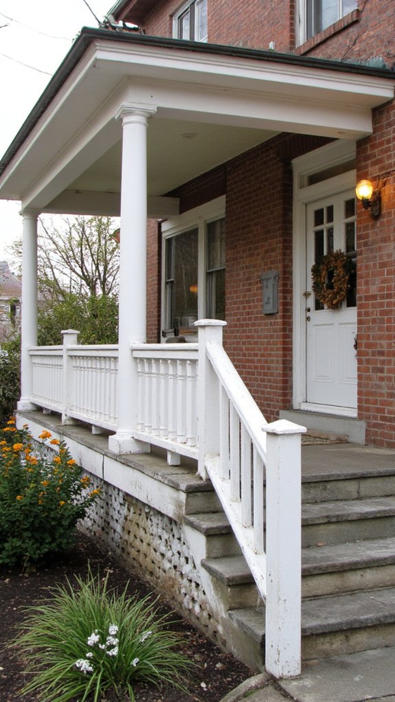 elegant white railings enhance