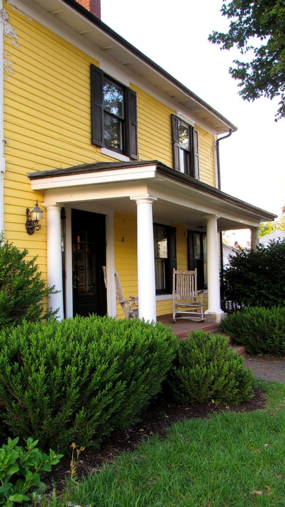 elegant yellow colonial charm