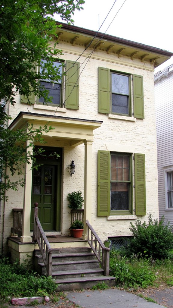 elegant yellow olive shutters