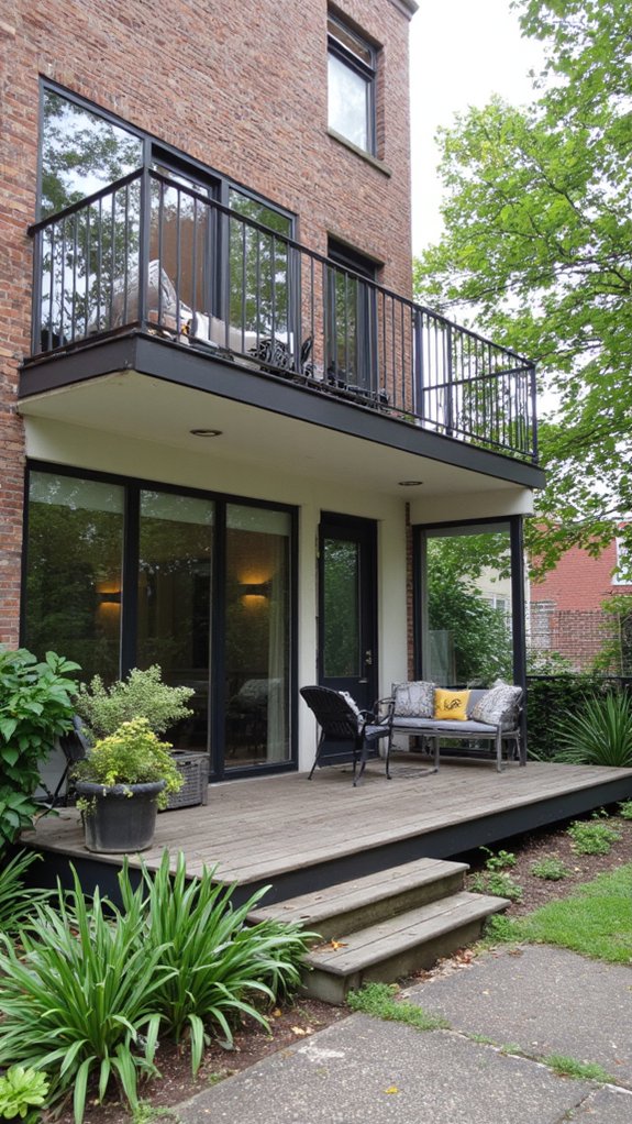 enclosed balcony with windows