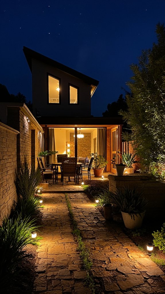 enhance exterior with lighting