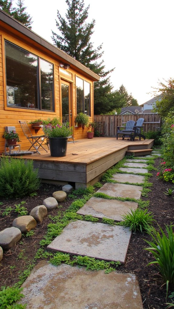 expansive decks enhance tiny homes