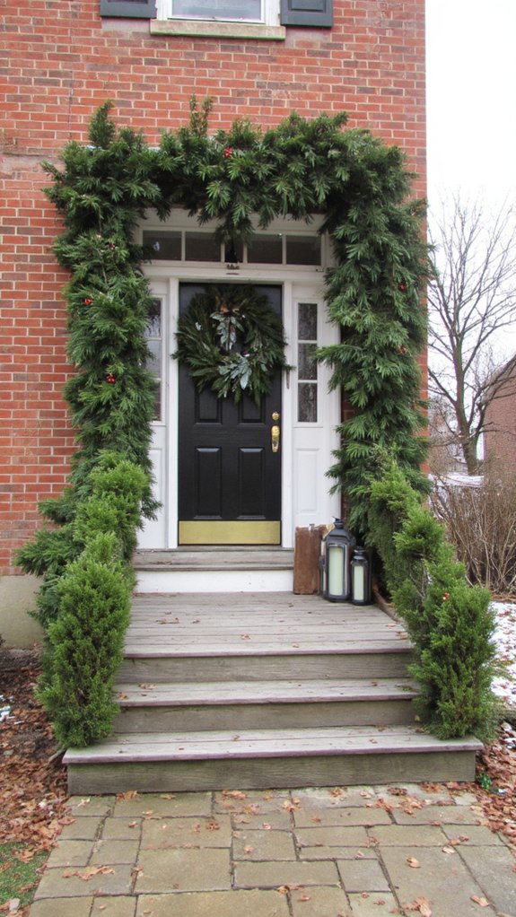 festive charm with greenery