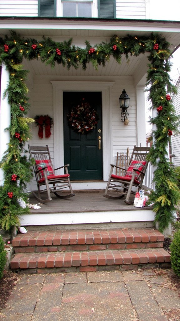 festive porch holiday decor
