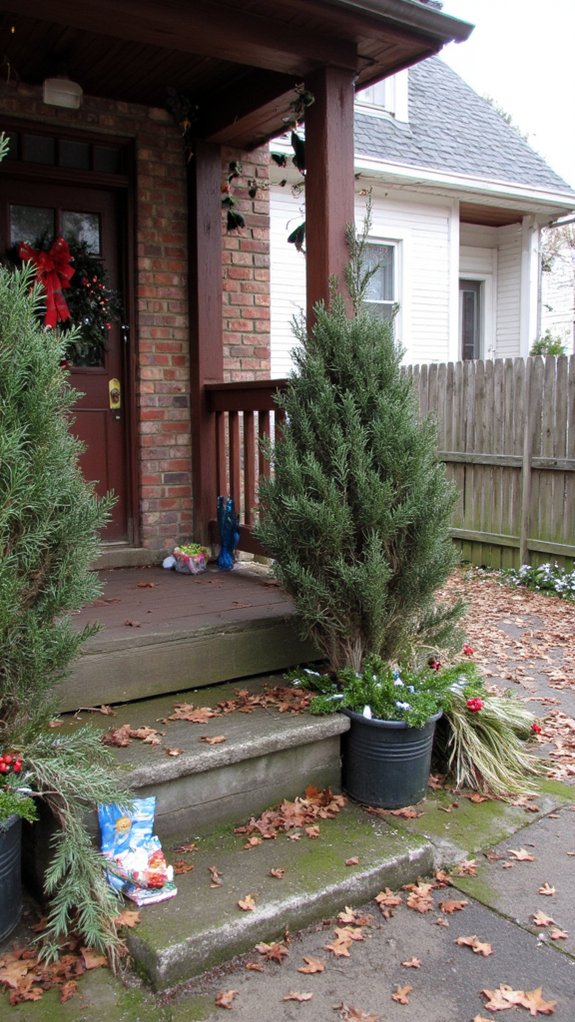 festive potted evergreen charm