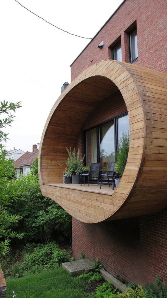 floating balcony design elegance