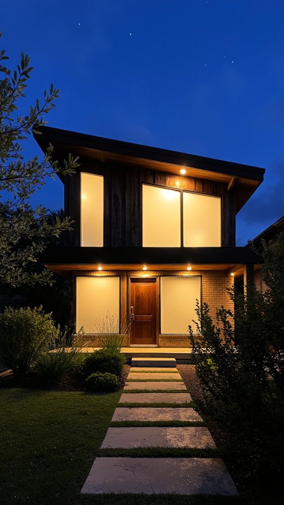 frosted glass enhances ambiance