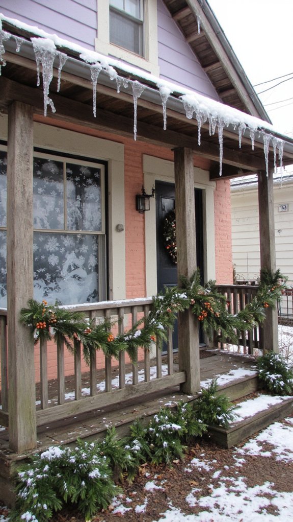 frosty window clings joy