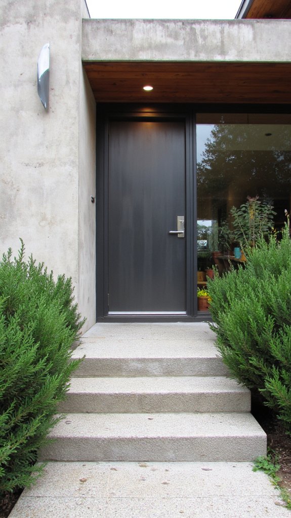 futuristic metallic door finishes