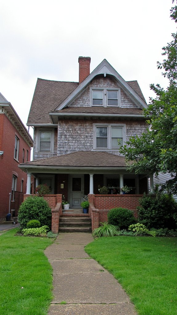 gable roof with overhangs