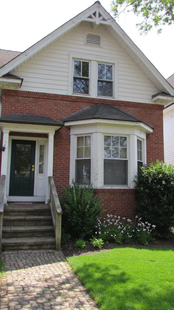 gabled roof bay window