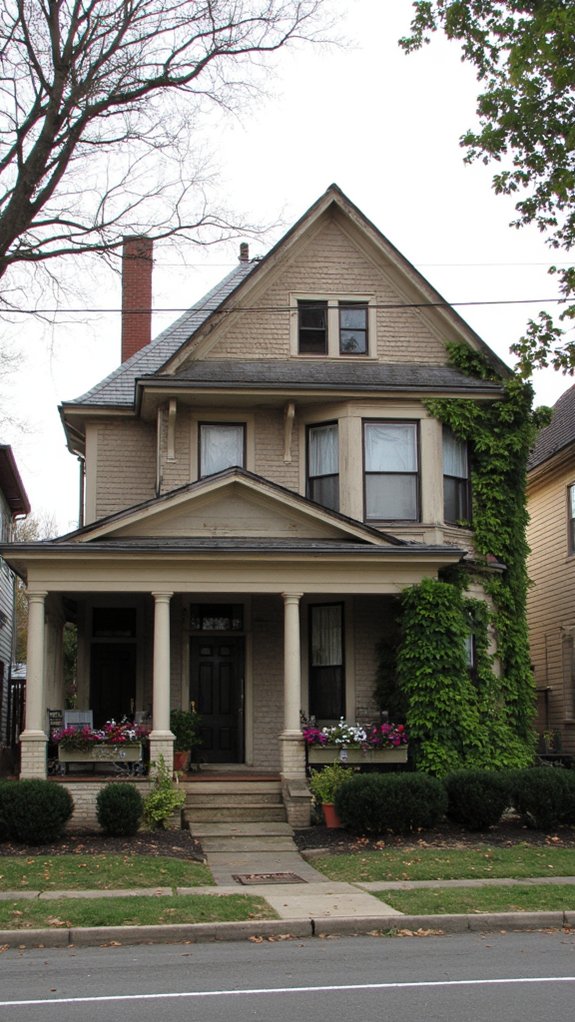 gabled roofs enhance symmetry