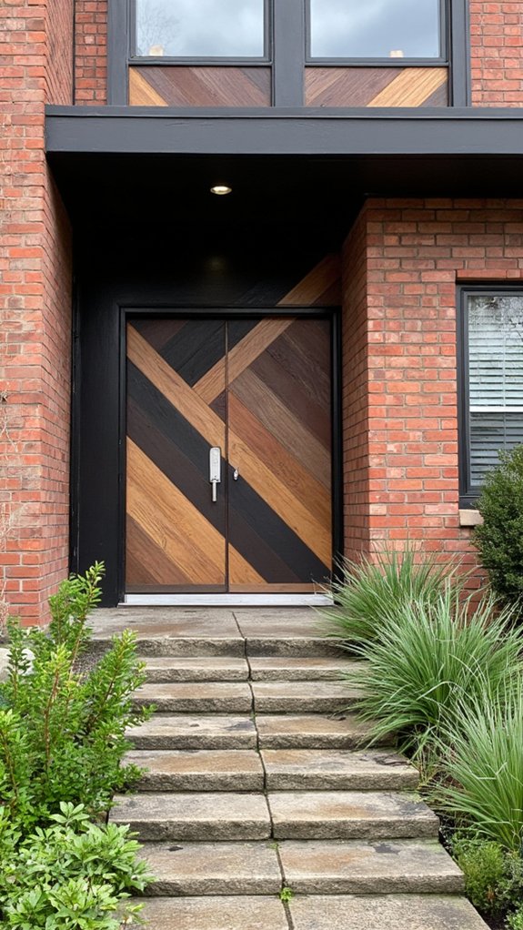 geometric patterns enhance entryways
