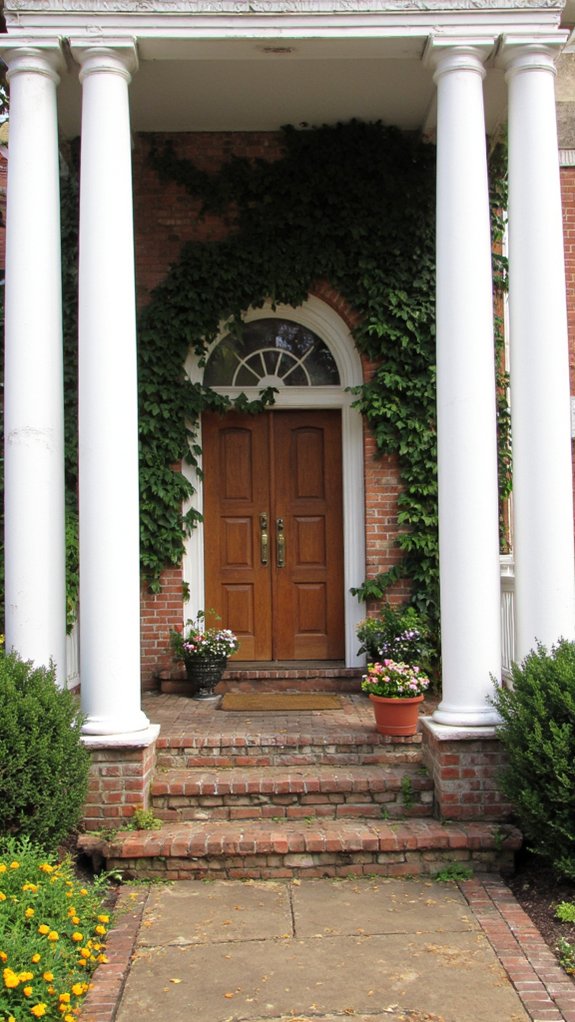 grand pillars striking entrance