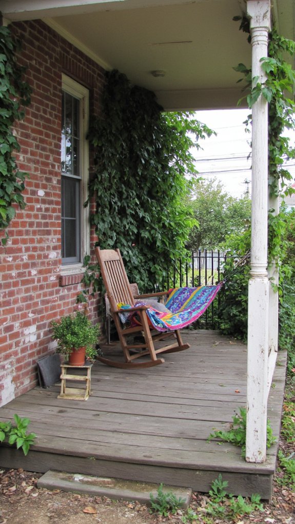 hammock on colonial porch