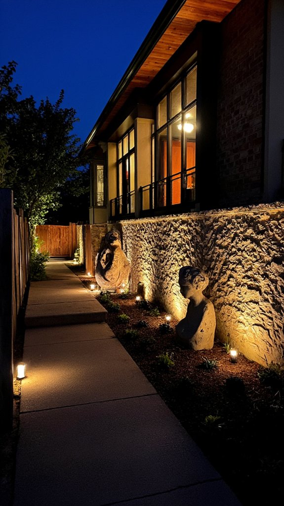 illuminate outdoor art creatively