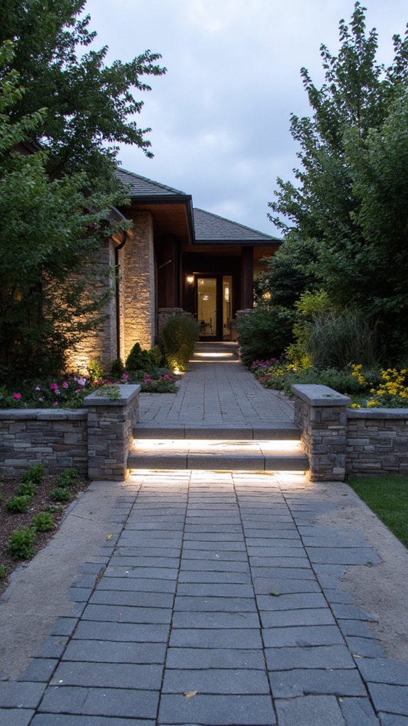 illuminated driveway safety enhancement