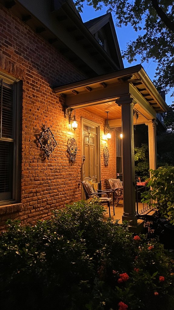 illuminated outdoor wall art