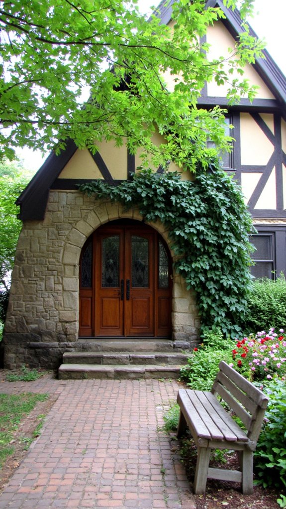 inviting arched door entrance