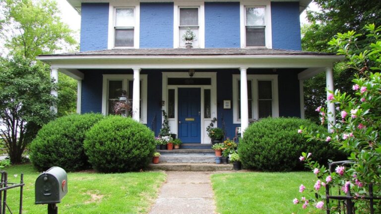 inviting blue colonial exteriors