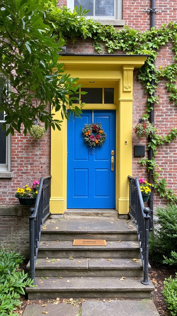 inviting colonial front doors