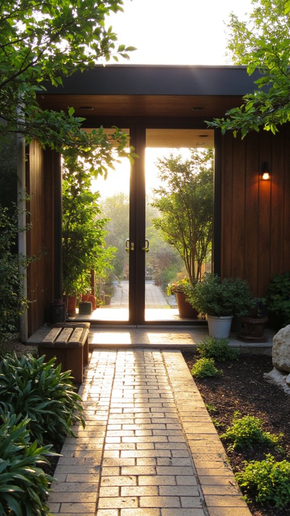 inviting spacious entryway design