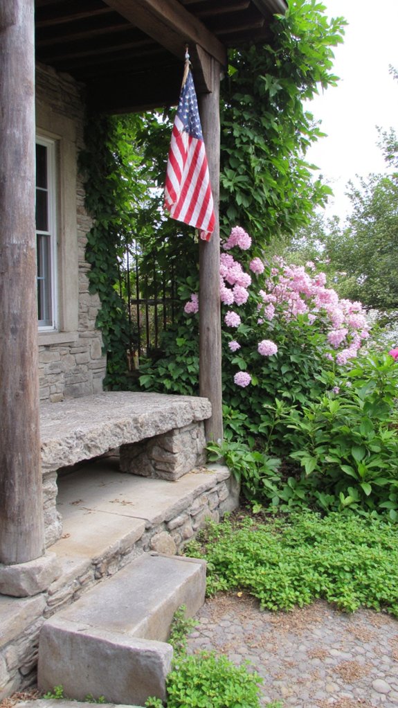 inviting stone seating arrangements
