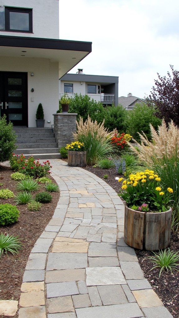 inviting textured curved pathways