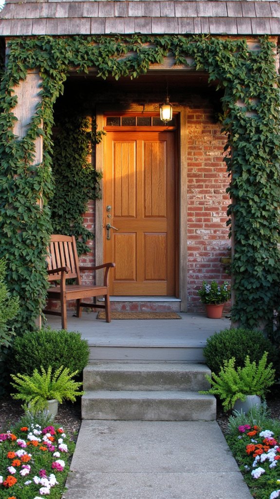 inviting warm wooden doors