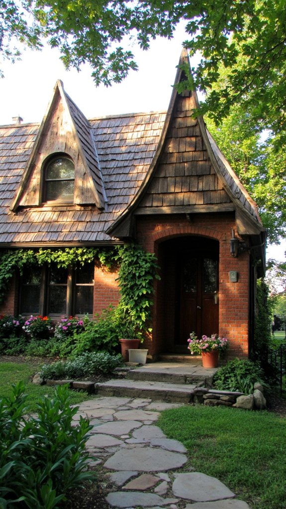 inviting wooden cottage gables