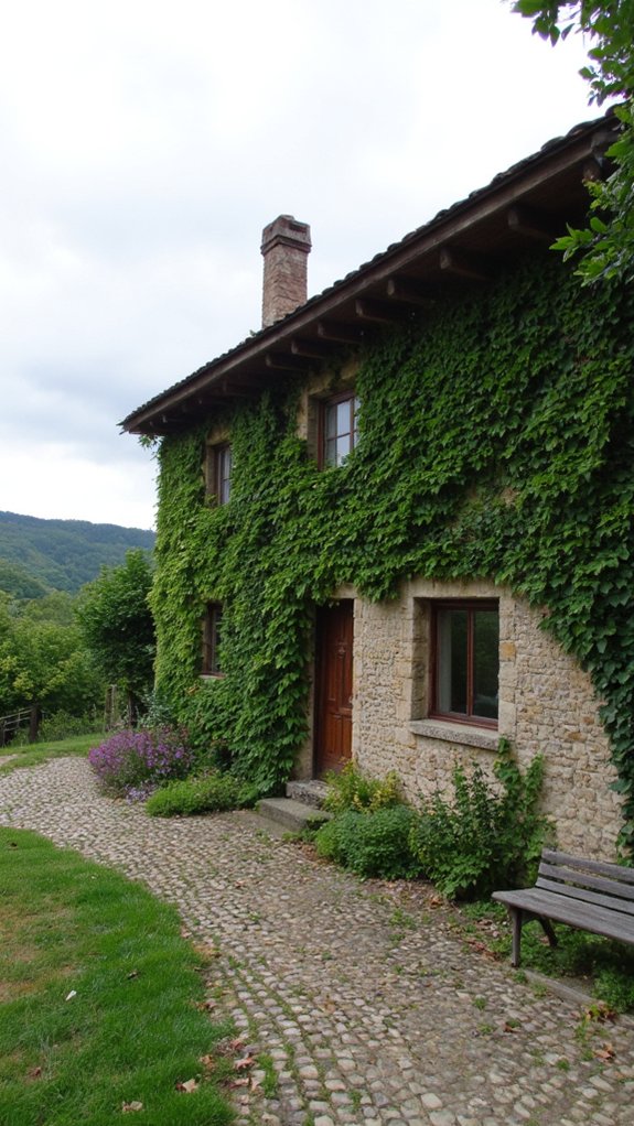 ivy covered cottage serenity