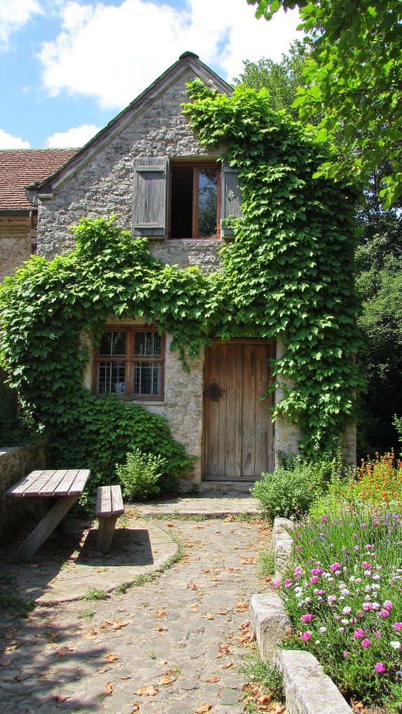 ivy covered stone sanctuary