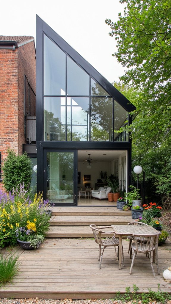 light filled indoor outdoor oasis