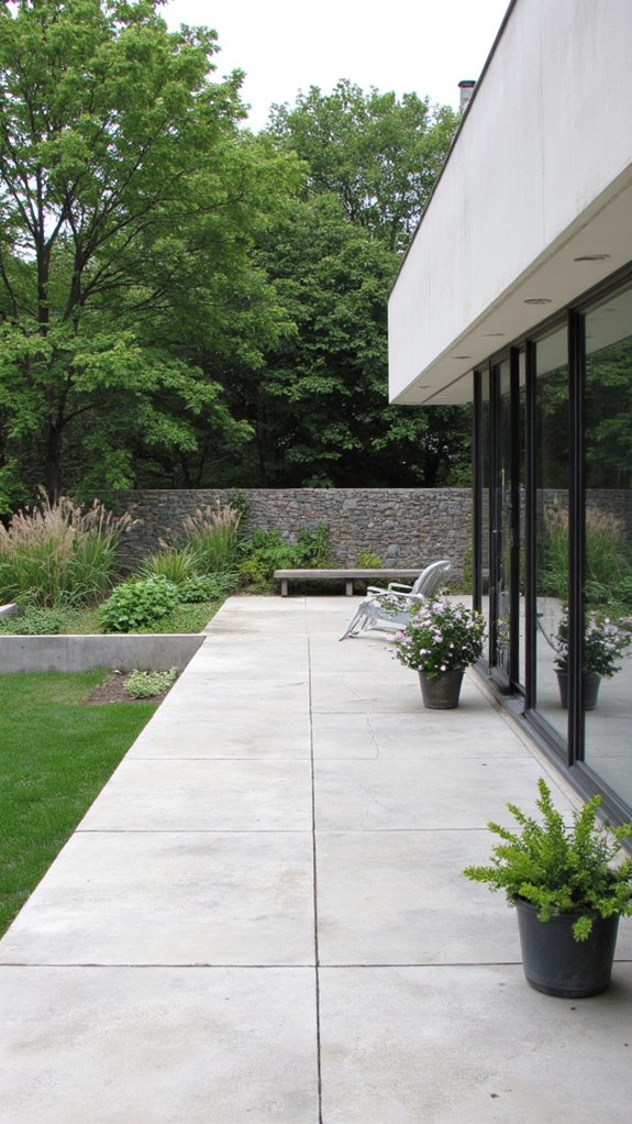 lush greenery enhances minimalism