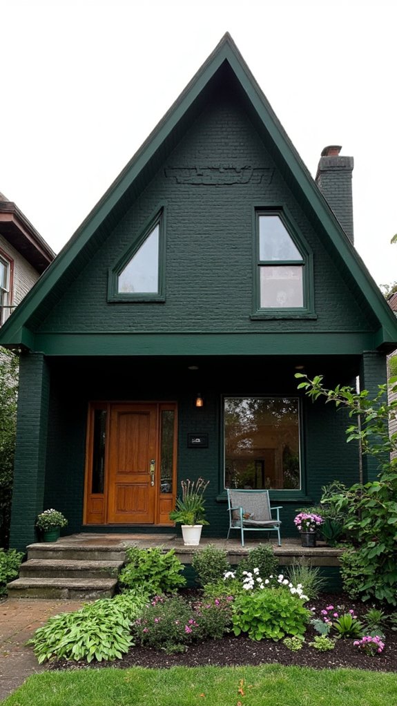 luxurious dark emerald architecture