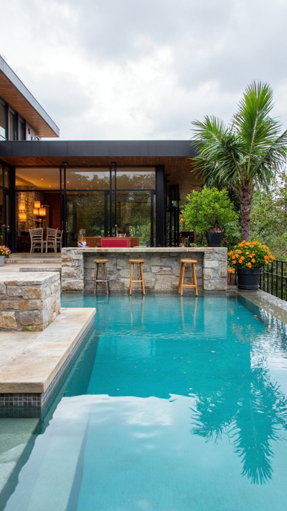 luxury swim up bar experience