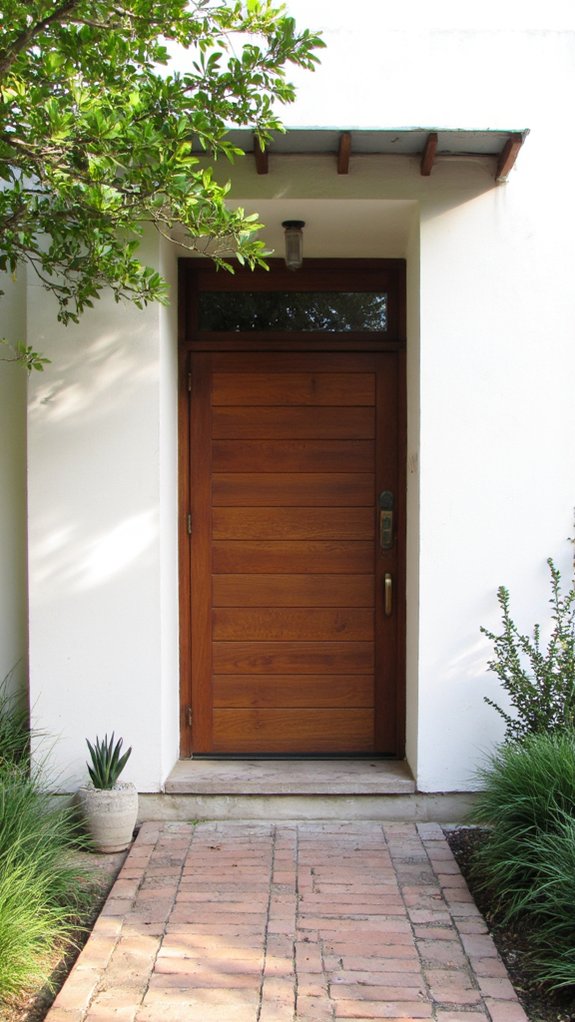 minimalist entryways bold doors