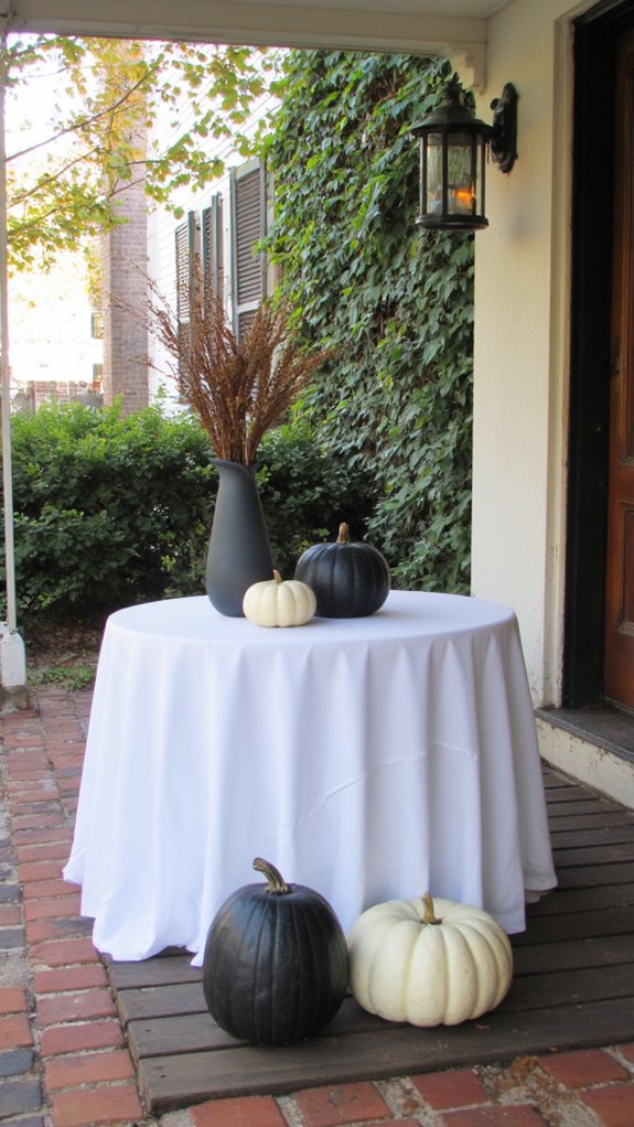minimalist halloween table settings