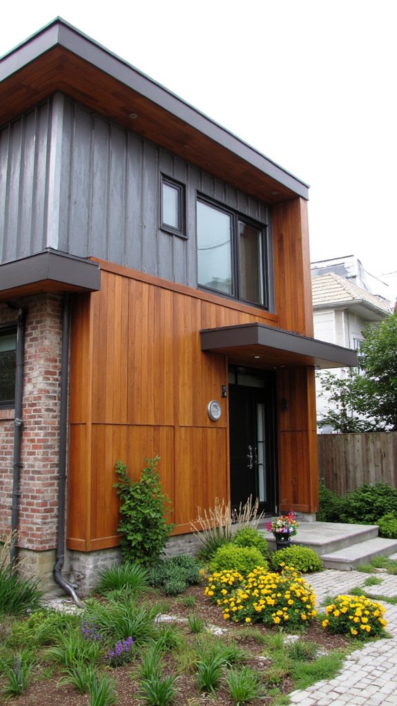 mixed materials metal accents