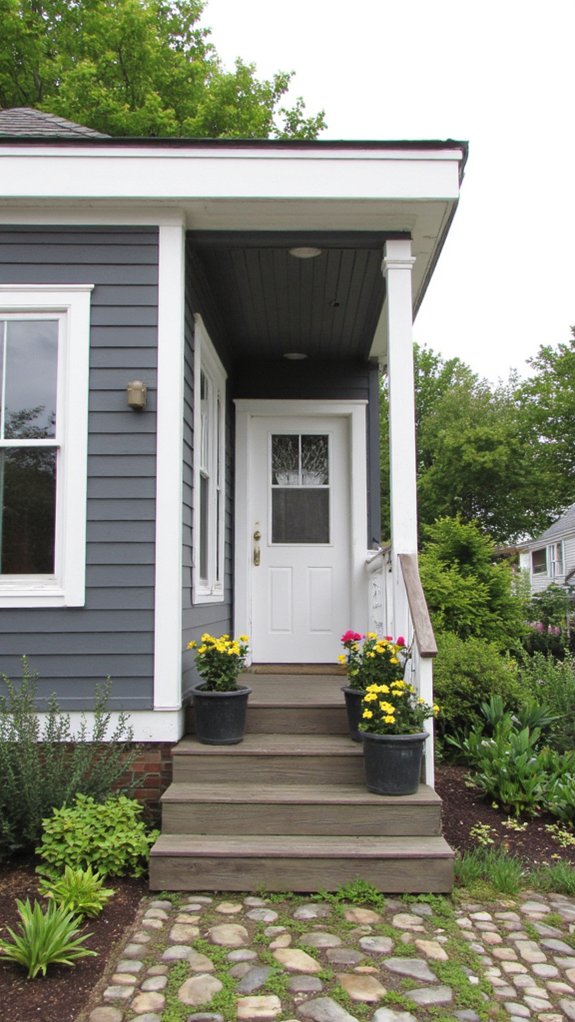 modern cottage with contrast