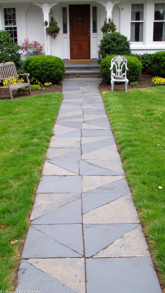 modern geometric concrete pavers
