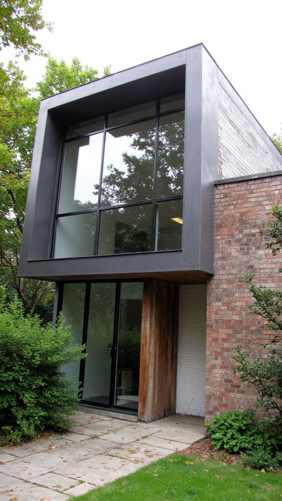 modern glass and steel