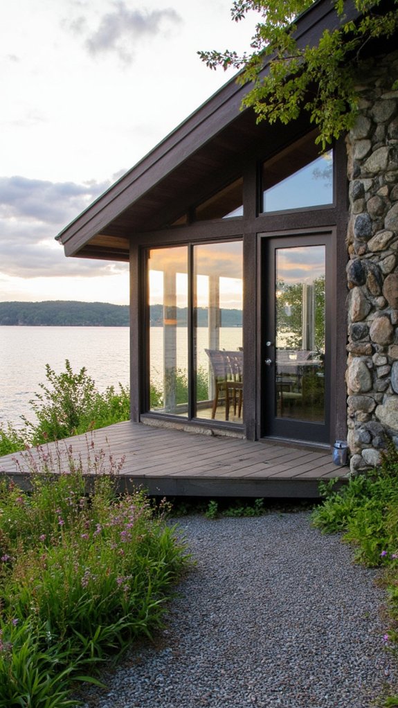 modern lake cottage design