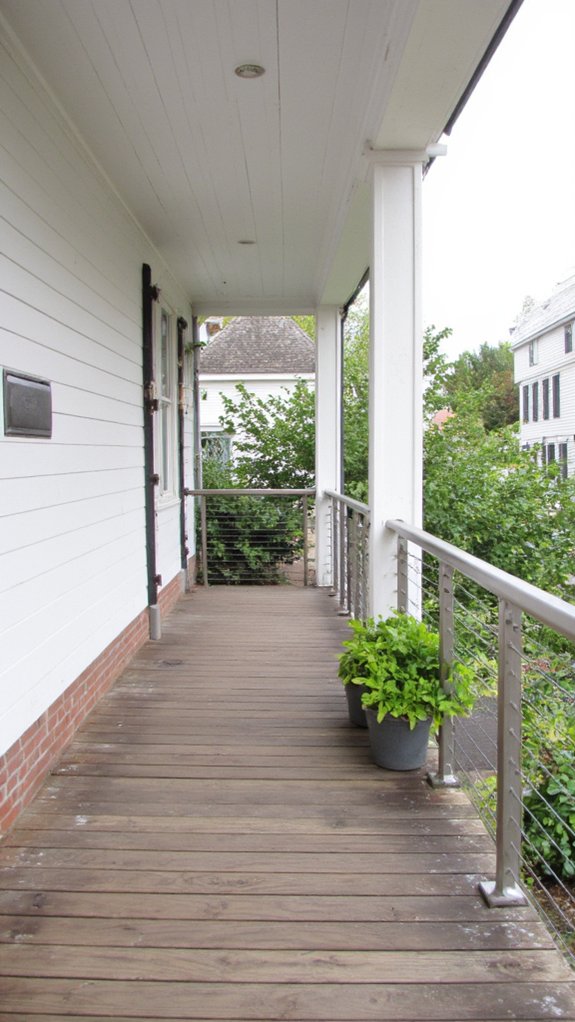 modern railings enhance charm