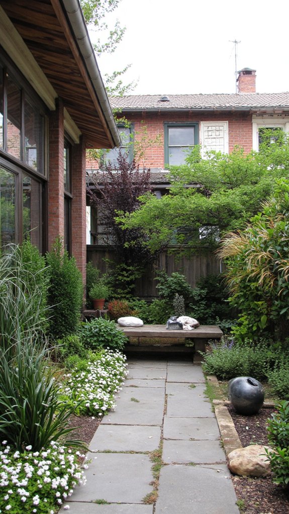 modern traditional courtyard fusion