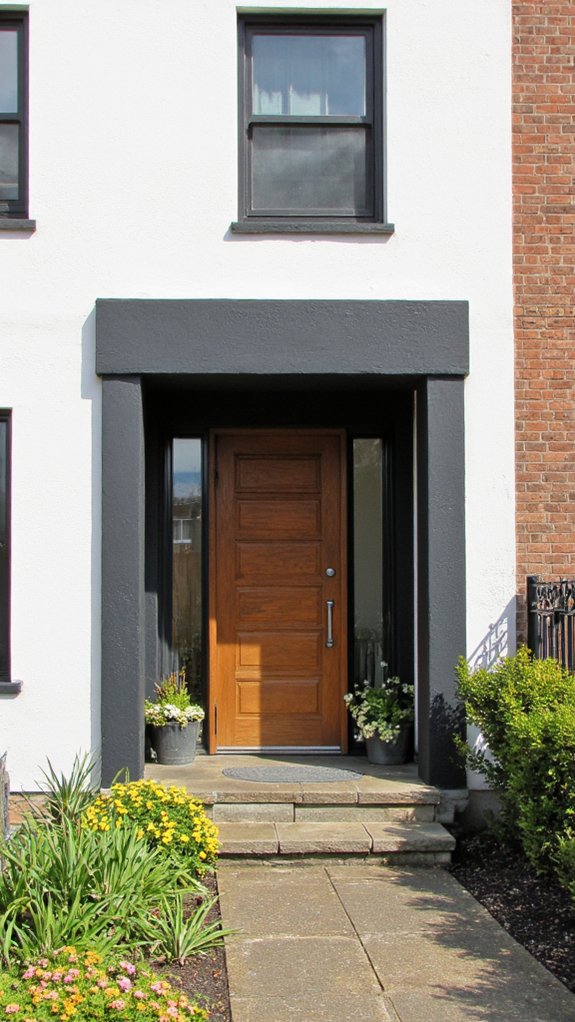 modern white gray exterior contrast