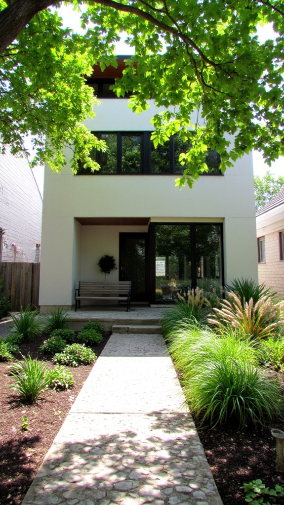 native plants and lighting