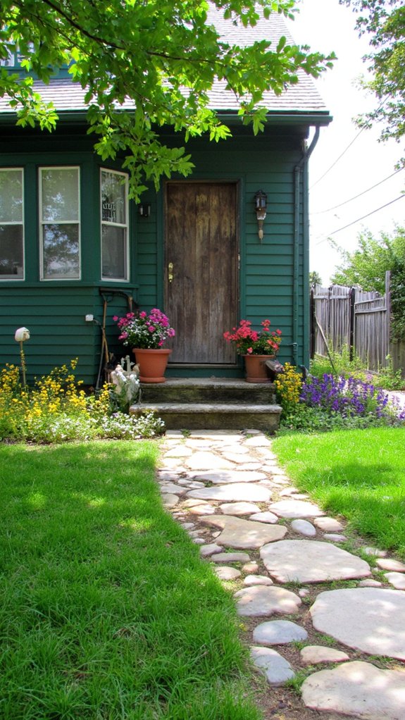 natural stone garden pathway