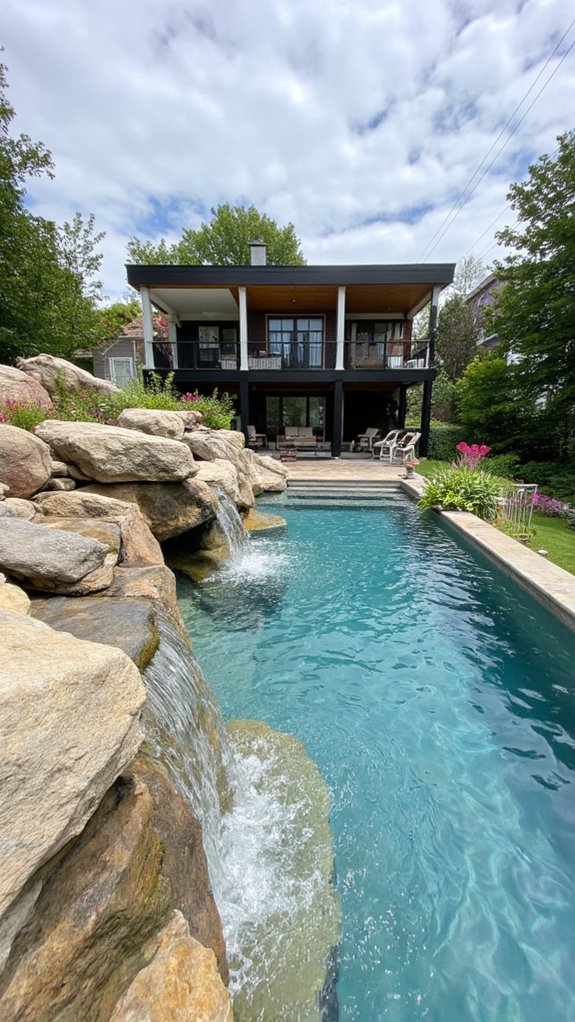 natural stone pool oasis